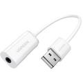 Adattatore audio da USB-A a 3.5mm Ugreen US206 - Bianco