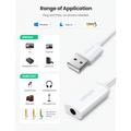 Adattatore audio da USB-A a 3.5mm Ugreen US206 - Bianco