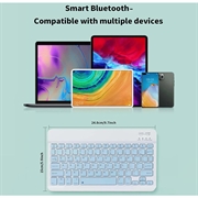 Tastiera Bluetooth ultrasottile e silenziosa per PC, tablet, iPad, telefono e TV - Blu