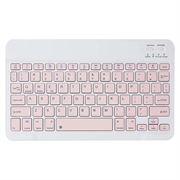Tastiera Bluetooth ultrasottile e silenziosa per PC, tablet, iPad, telefono e TV - Rosa