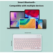 Tastiera Bluetooth ultrasottile e silenziosa per PC, tablet, iPad, telefono e TV - Rosa