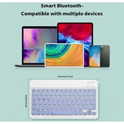 Tastiera Bluetooth ultrasottile e silenziosa per PC, tablet, iPad, telefono e TV - Viola