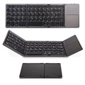 Universal Bluetooth Keyboard with Touchpad - Black