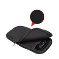 Custodia universale in nylon per cellulare con cerniera e cordino - 4.7-5.4" - Nero