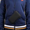Custodia universale in nylon per cellulare con cerniera e cordino - 6.7–6.9" - Nero