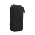 Custodia universale in nylon per cellulare con cerniera e cordino - 6.7–6.9" - Nero