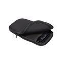 Custodia universale in nylon per cellulare con cerniera e cordino - 6.7–6.9" - Nero