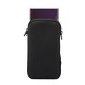 Custodia universale in nylon per cellulare con cerniera e cordino - 6.7–6.9" - Nero