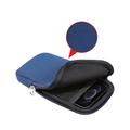Custodia universale in nylon per cellulare con cerniera e cordino - 6.7-6.9" - Blu