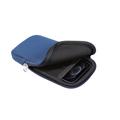 Custodia universale in nylon per cellulare con cerniera e cordino - 6.7-6.9" - Blu