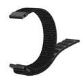 Cinturino universale in nylon con chiusura in velcro per smartwatch da 20mm - Nero