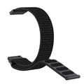 Cinturino universale in nylon con chiusura in velcro per smartwatch da 20mm - Nero