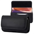 Universal Wear-Resistant Oxford Belt Clip Case - 5.5"-6.3" - Black