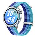 Cinturino per orologio universale in nylon con chiusura a sgancio rapido Magic Tape, 18mm - Blu Isola