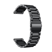 Cinturino in Acciaio Inossidabile Universale per Smartwatch - 22mm - Nero