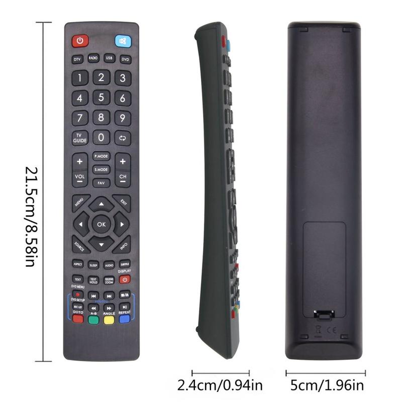 Telecomando Universale Sostitutivo Per TV Alba, Bush, Technika, Blaupunkt, Sharp, E-Motion - Telecomando Con Tastiera, Nero