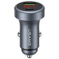 Usams CC327 C44 Caricabatterie da auto a doppia porta da 45 W con display di tensione