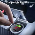 Usams CC327 C44 Caricabatterie da auto a doppia porta da 45 W con display di tensione