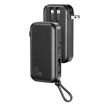 Mini Power Bank Veloce 10000mAh - 2x USB - Nero