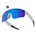 Occhiali intelligenti V06 AI per ciclismo/volo – Bianco / Blu