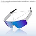 Occhiali intelligenti V06 AI per ciclismo/volo – Bianco / Blu