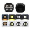Fari da moto a LED V112 da 65 W – IP67, 12.000 lm, abbagliante/anabbagliante – 2 pezzi – Nero