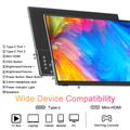 Monitor portatile V140F1 da 14" con custodia magnetica in pelle - Nero