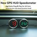 V15 GPS HUD - Display head-up per auto con tachimetro, bussola e orologio - Nero