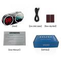V15 GPS HUD - Display head-up per auto con tachimetro, bussola e orologio - Nero