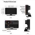 V16 Dash Cam con HUD GPS da 5" con tachimetro, Wi-Fi e localizzazione GPS - Nero