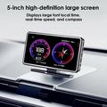 V16 Dash Cam con HUD GPS da 5" con tachimetro, Wi-Fi e localizzazione GPS - Nero