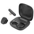 V36 Mini AI Noise Cancelling Microfono lavalier wireless con ricevitore USB-C e custodia di ricarica - nero