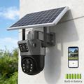 Telecamera di sicurezza PTZ da esterno V380 a energia solare con visione notturna a colori