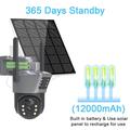 Telecamera di sicurezza PTZ da esterno V380 a energia solare con visione notturna a colori
