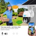 V380 Telecamera di sicurezza PTZ solare 4G da 3MP con rilevamento del movimento PIR