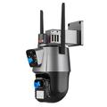 Telecamera di sicurezza PTZ da esterno V380 a doppio obiettivo con rilevamento di persone tramite IA e visione notturna