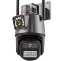 Telecamera di sicurezza PTZ da esterno V380 a doppio obiettivo con rilevamento di persone tramite IA e visione notturna