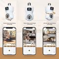 Telecamera di sicurezza V380 con doppio obiettivo, connessione Wi-Fi, visione notturna, audio e rilevamento di persone tramite IA