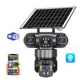 V380 Pro Solar Telecamera di sicurezza PTZ WiFi per esterni con 3 obiettivi e tracciamento delle persone