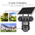 V380 Pro Solar Telecamera di sicurezza PTZ WiFi per esterni con 3 obiettivi e tracciamento delle persone