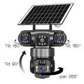 V380 Pro Solar Telecamera di sicurezza PTZ WiFi per esterni con 3 obiettivi e tracciamento delle persone