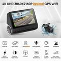 V55: doppia dash cam 4K/1080p con sensore Sony IMX415, Wi-Fi e supercondensatore - Nero