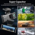 Set doppia dash cam V56 con GPS - Telecamera anteriore 4K e telecamera posteriore 2K - Nero