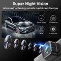 Set doppia dash cam V56 con GPS - Telecamera anteriore 4K e telecamera posteriore 2K - Nero