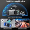 Set doppia dash cam V56 con GPS - Telecamera anteriore 4K e telecamera posteriore 2K - Nero