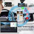 Videocamera da cruscotto V58 a 3 canali - 4K anteriore, 1080p posteriore/abitacolo, GPS, Wi-Fi