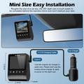 Doppia dash cam V61 4K/1080p - WiFi a 5.8GHz, visione notturna HDR, supercondensatore - Nero