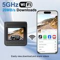 V63 Dual Dash Cam - 4K/1080p, visione notturna HDR, Wi-Fi a 5.8GHz, monitoraggio in sosta - Nero