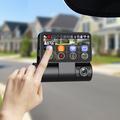 Dash cam GPS V66 a 3 canali - 4K anteriore, abitacolo e posteriore - Nero