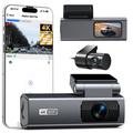 V69: doppia dash cam 4K con visione notturna e monitoraggio in fase di parcheggio